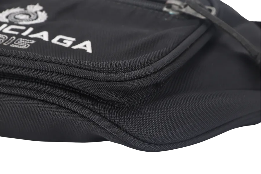 BALENCIAGA EXPLORER BUMBAG BLACK CANVAS NO DUST COVER
