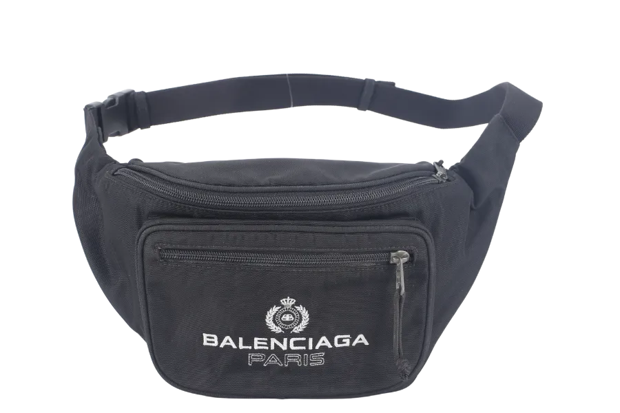 BALENCIAGA EXPLORER BUMBAG BLACK CANVAS NO DUST COVER