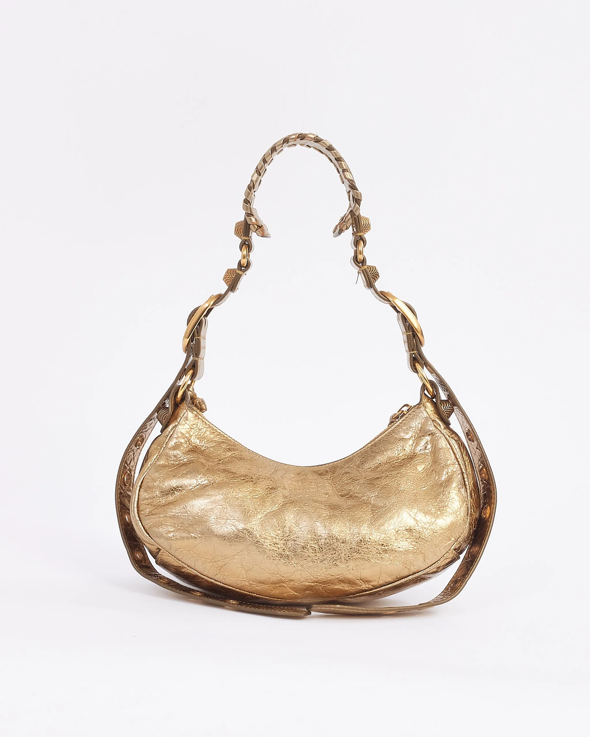 Balenciaga Gold Metallic XS Le Cagole Shoulder Bag