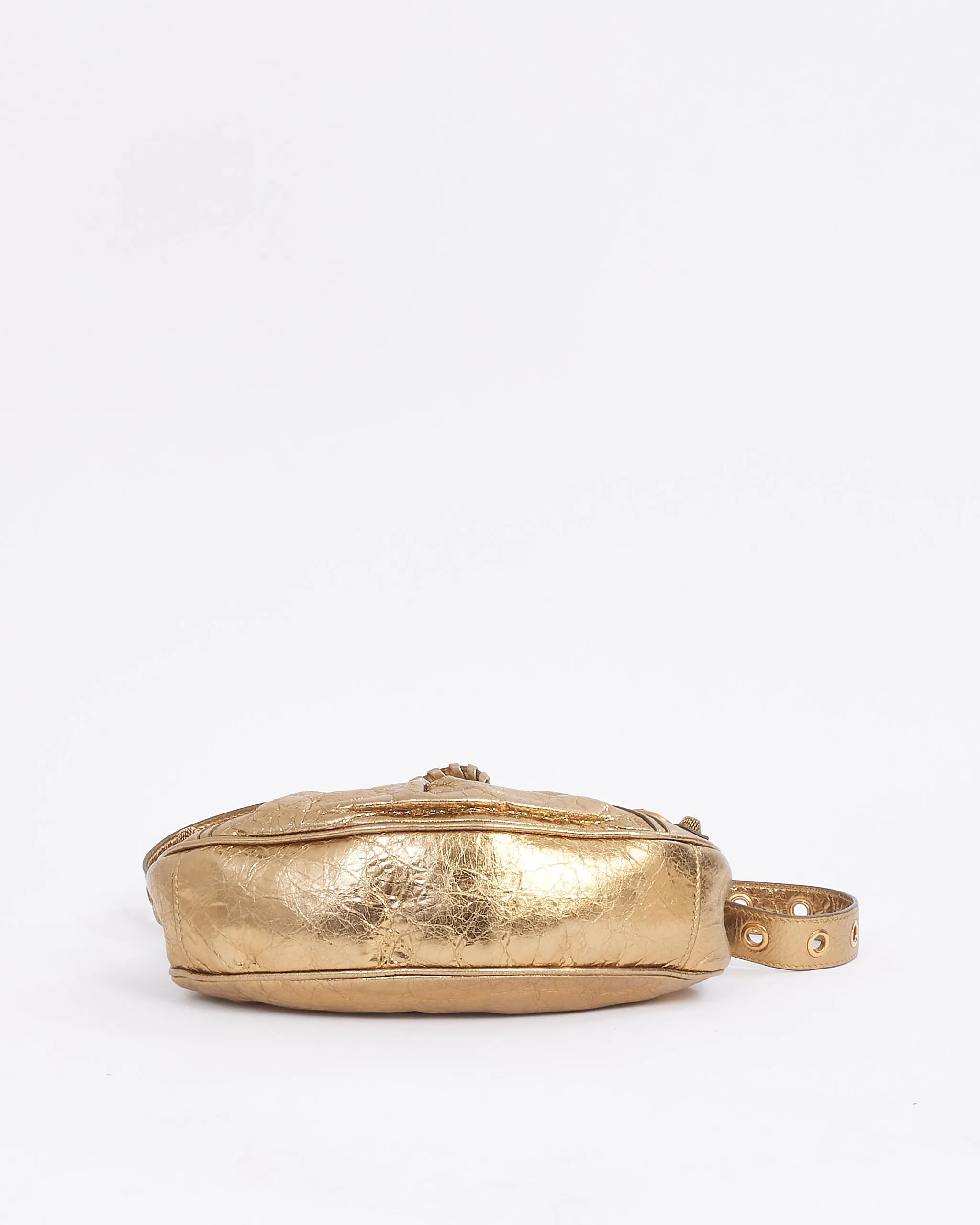 Balenciaga Gold Metallic XS Le Cagole Shoulder Bag