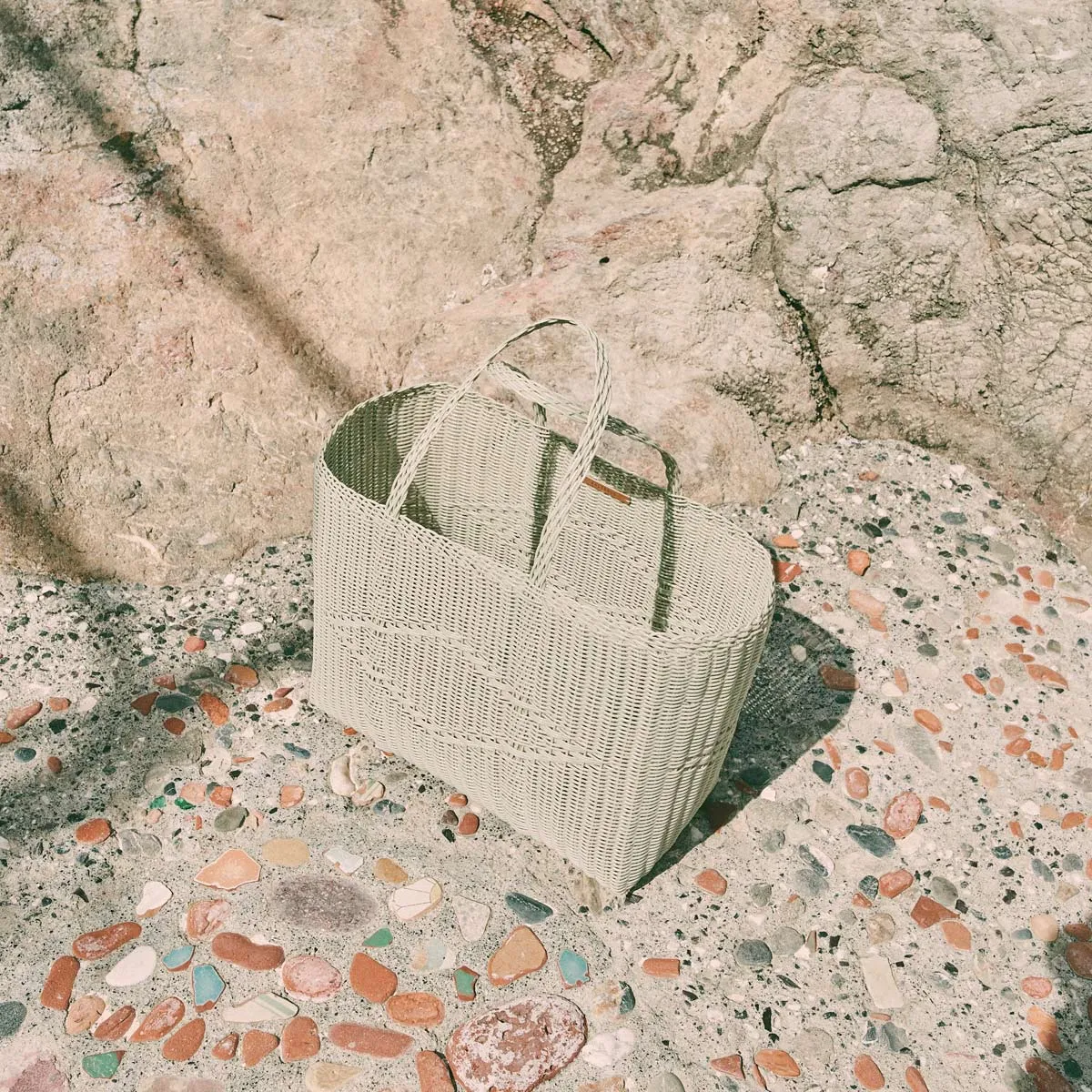 Basket Large in Blue Palm