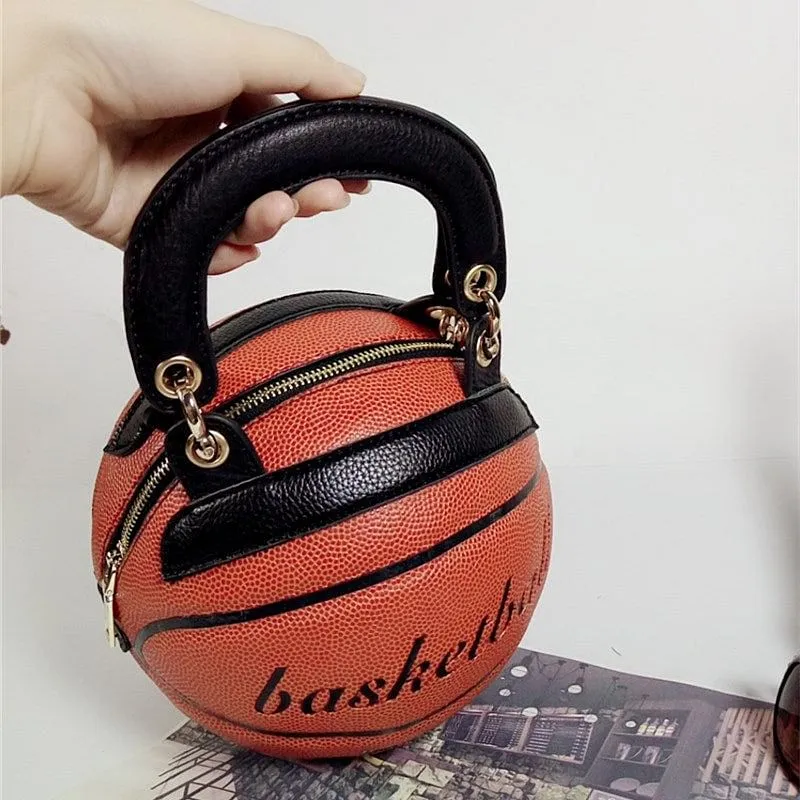 Basketball Shaped Messenger Bag Women, Bags Round Creative