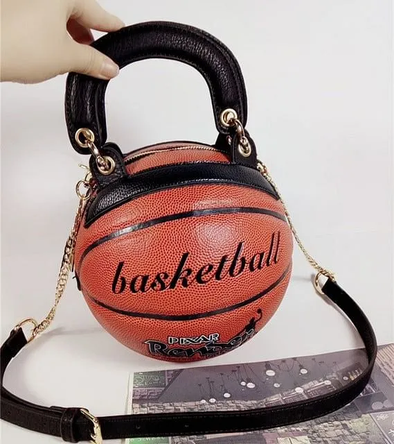 Basketball Shaped Messenger Bag Women, Bags Round Creative