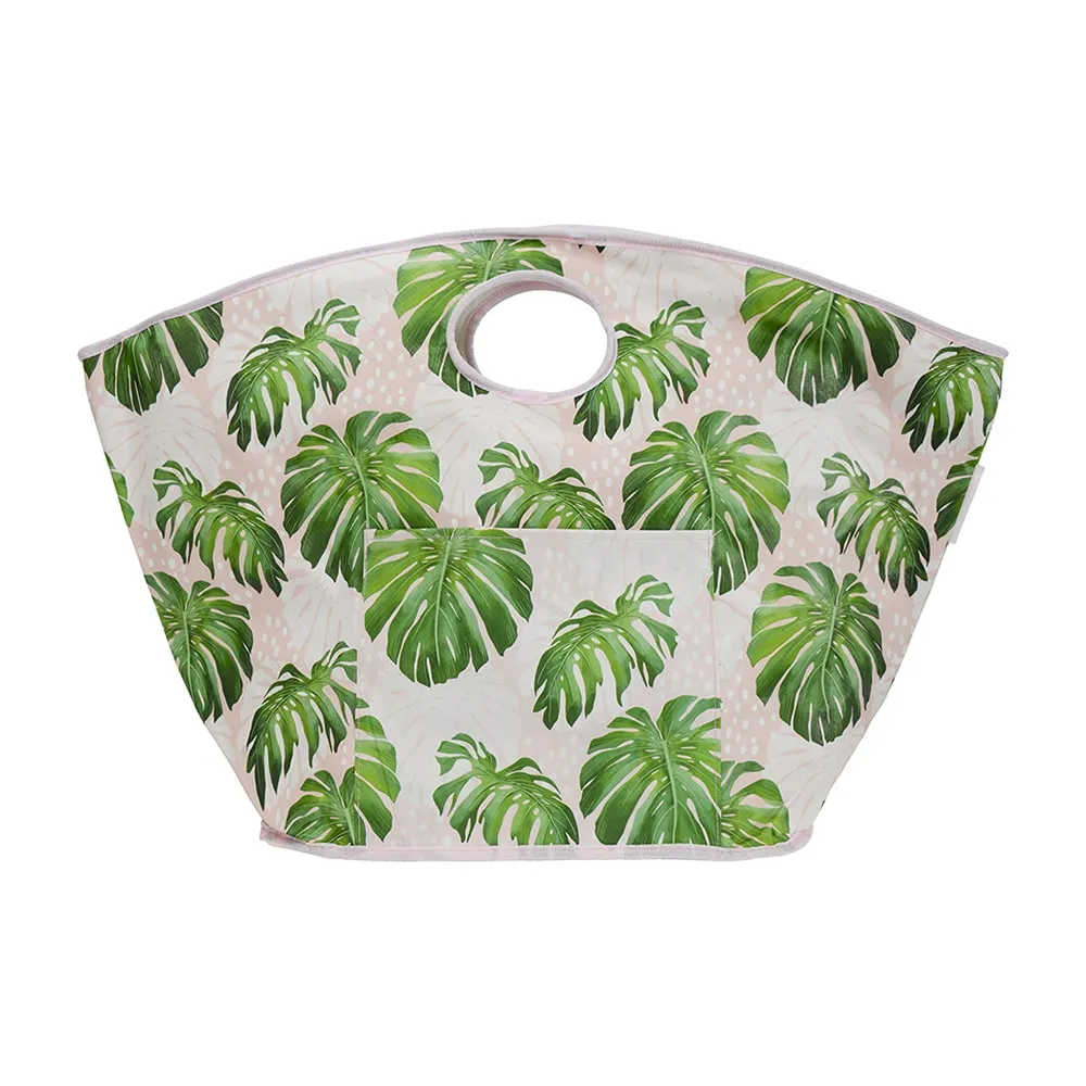 Beach Bag Spotty Monstera Pink