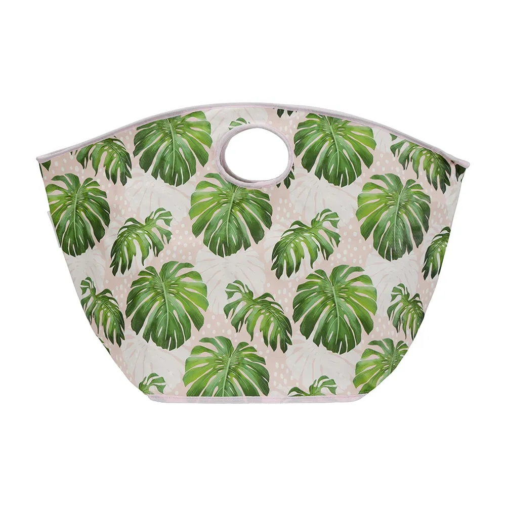 Beach Bag Spotty Monstera Pink