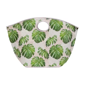 Beach Bag Spotty Monstera Pink