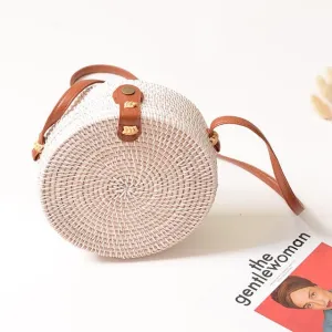 Beachy White Wicker Bag