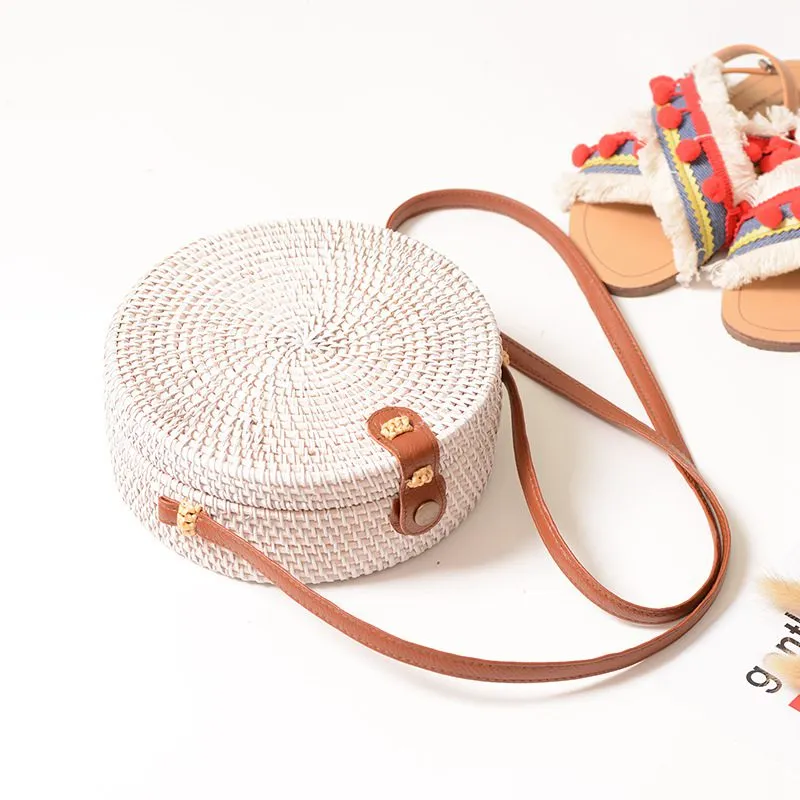 Beachy White Wicker Bag