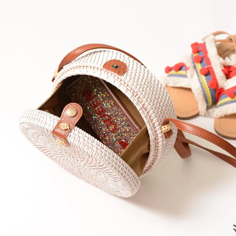 Beachy White Wicker Bag