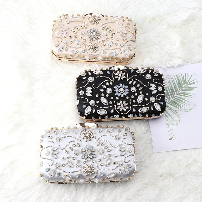 Bead Embroidered Clutch Bag by Braelyn