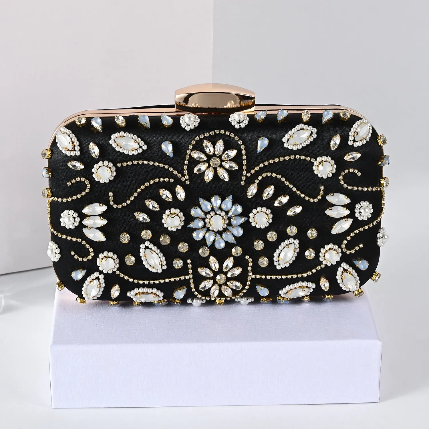 Bead Embroidered Clutch Bag by Braelyn