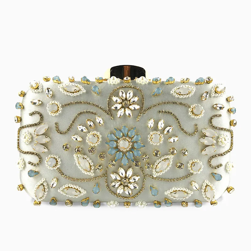 Bead Embroidered Clutch Bag by Braelyn