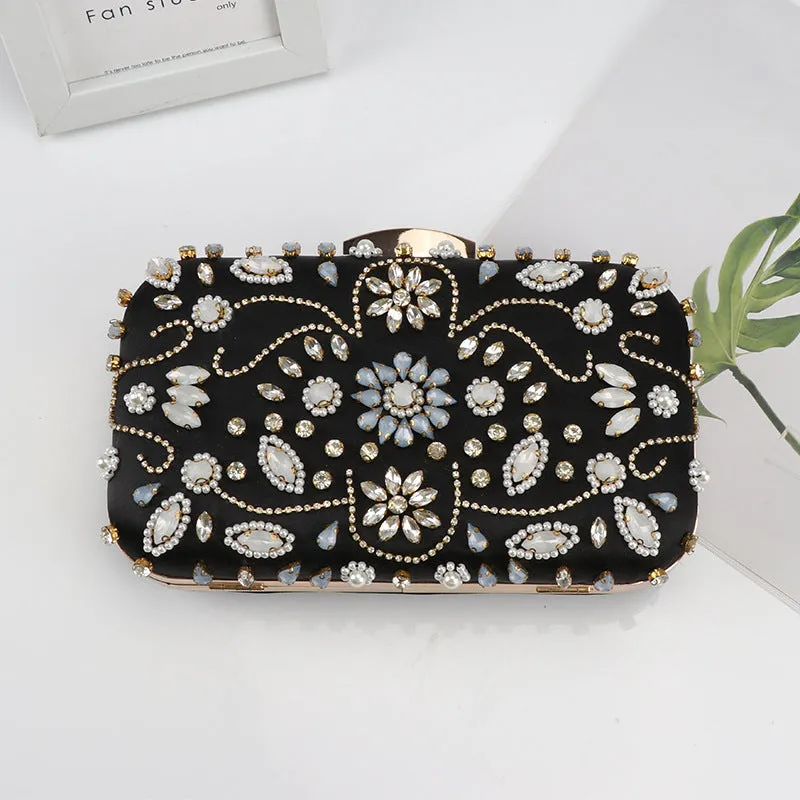 Bead Embroidered Clutch Bag by Braelyn