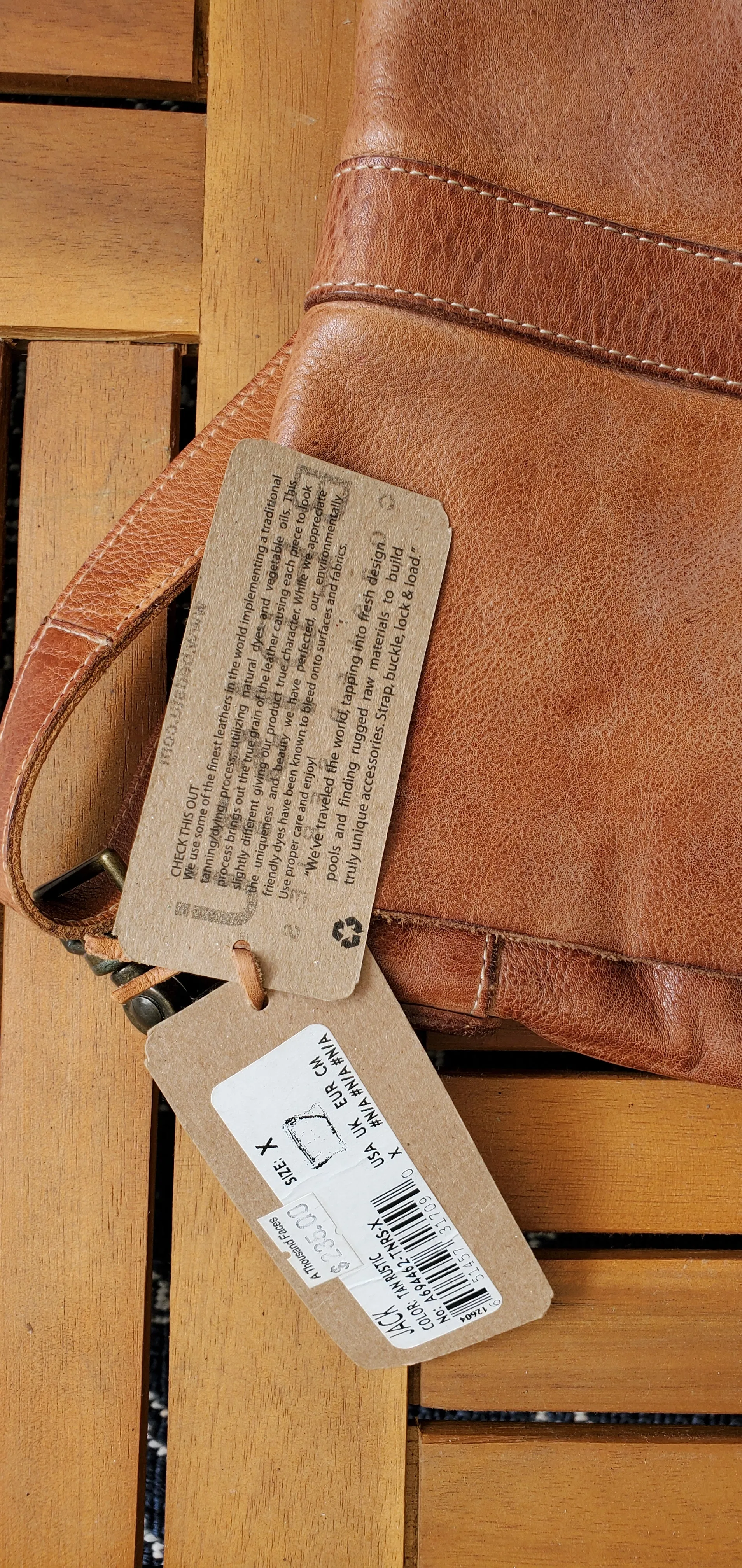 Bed Stu "Jack" Tan Rustic Leather Bag