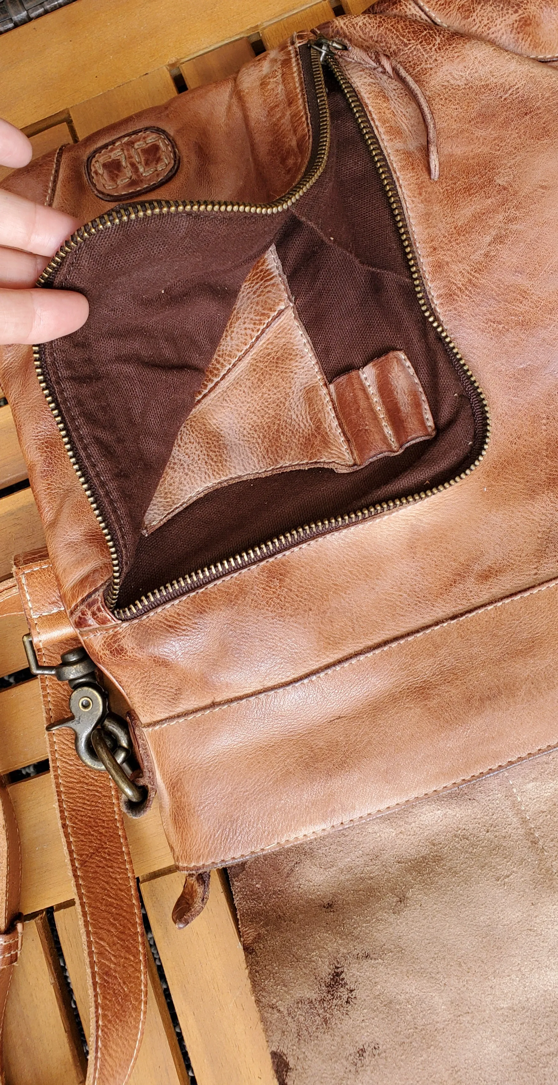 Bed Stu "Jack" Tan Rustic Leather Bag