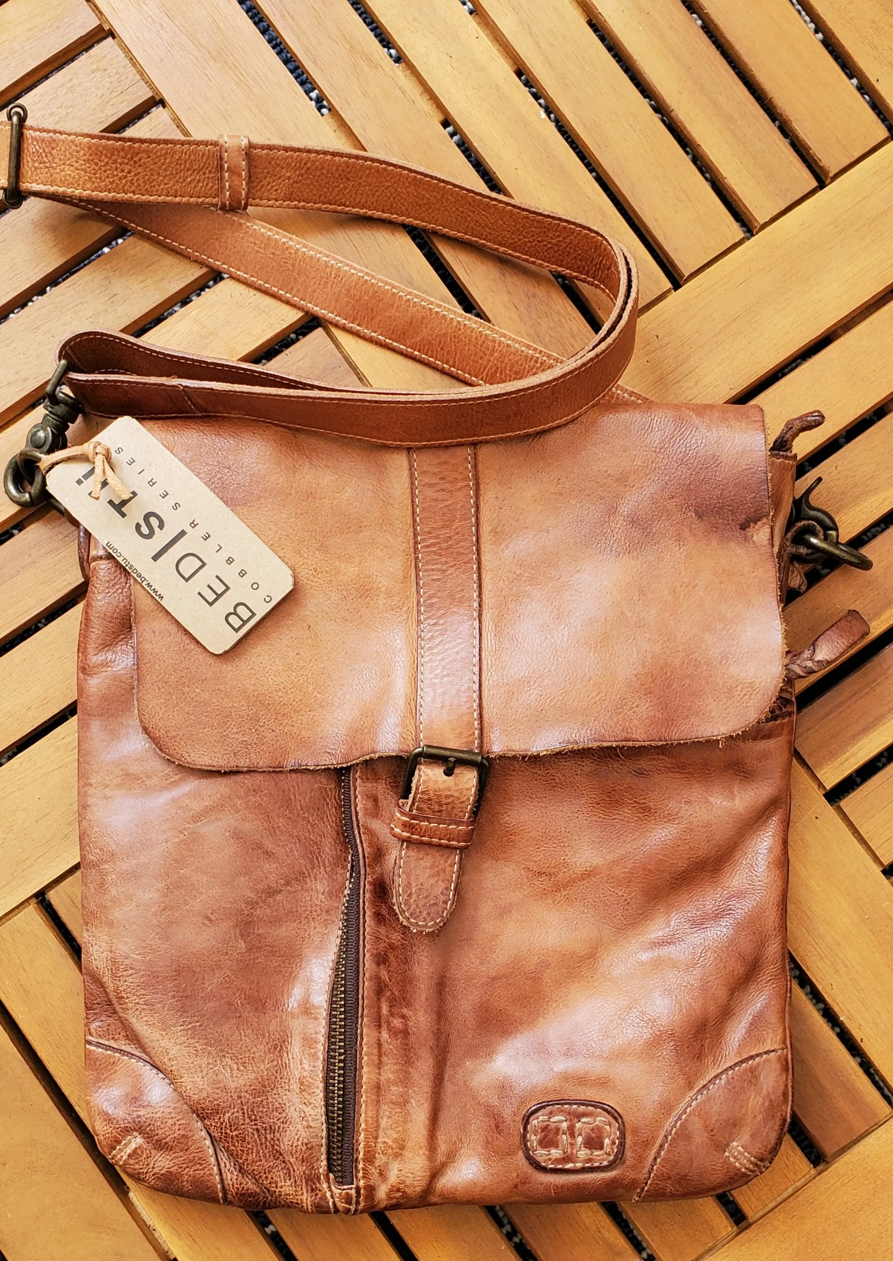 Bed Stu "Jack" Tan Rustic Leather Bag