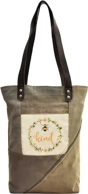 Bee Kind  Recycled Military Tent Tote