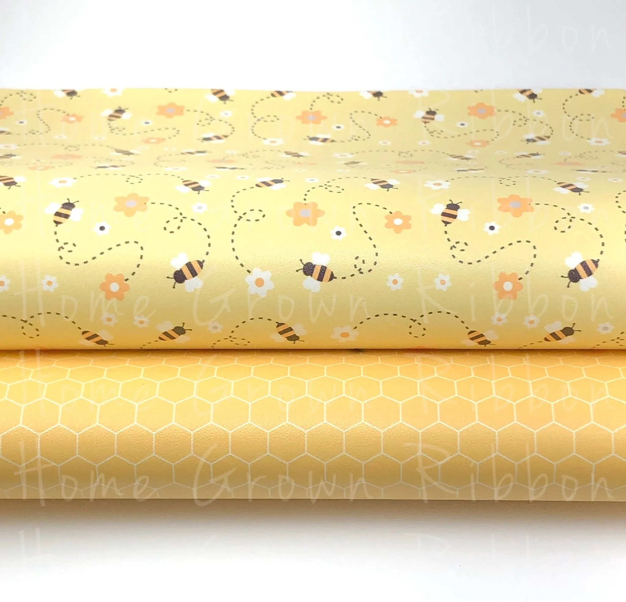 Bees Honeycomb Synthetic Leather Sheet USDR