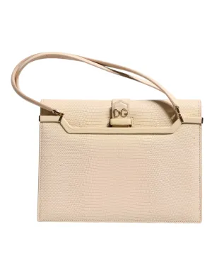 Beige Leather Ingrid Top Handle Shoulder Bag