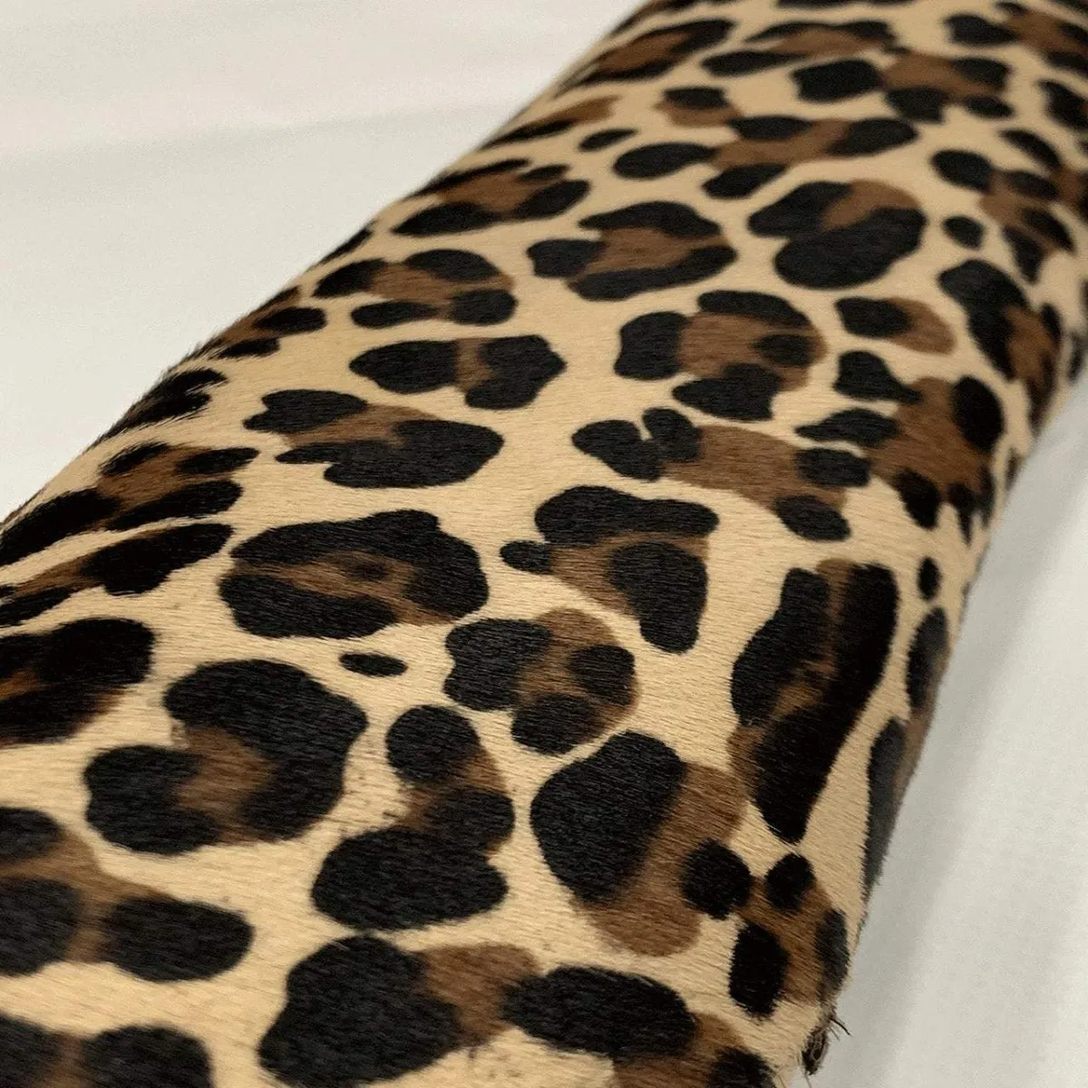Beige Leopard Print Ponyskin