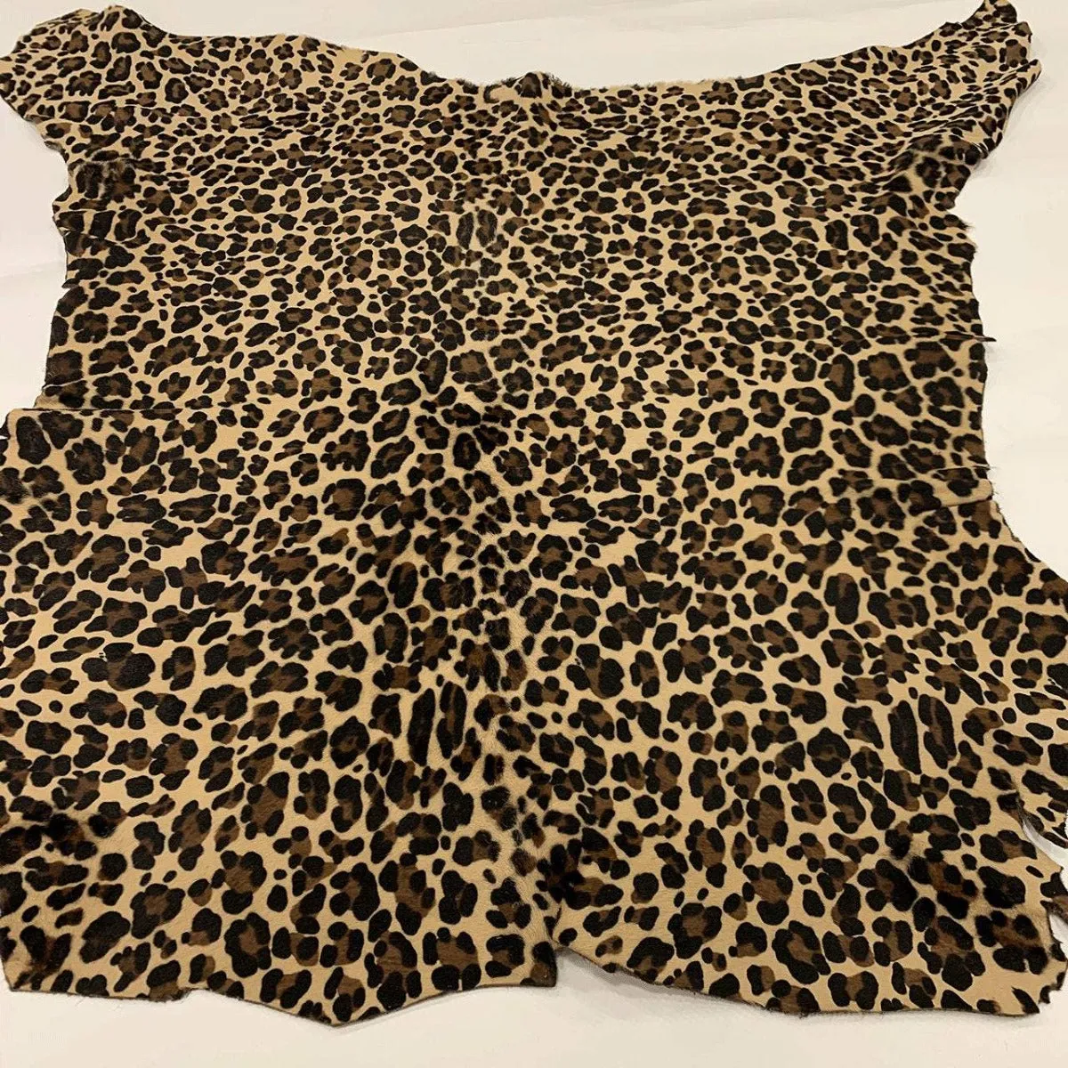 Beige Leopard Print Ponyskin