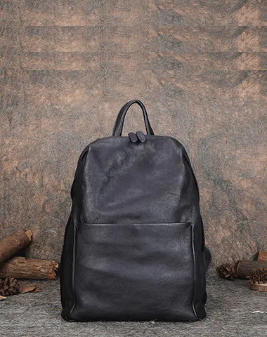 Best Minimalist Leather Rucksack Bag Womens Vintage School Backpacks Leather Backpack Purse