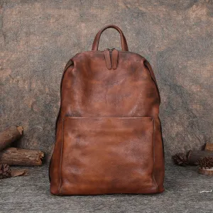 Best Minimalist Leather Rucksack Bag Womens Vintage School Backpacks Leather Backpack Purse