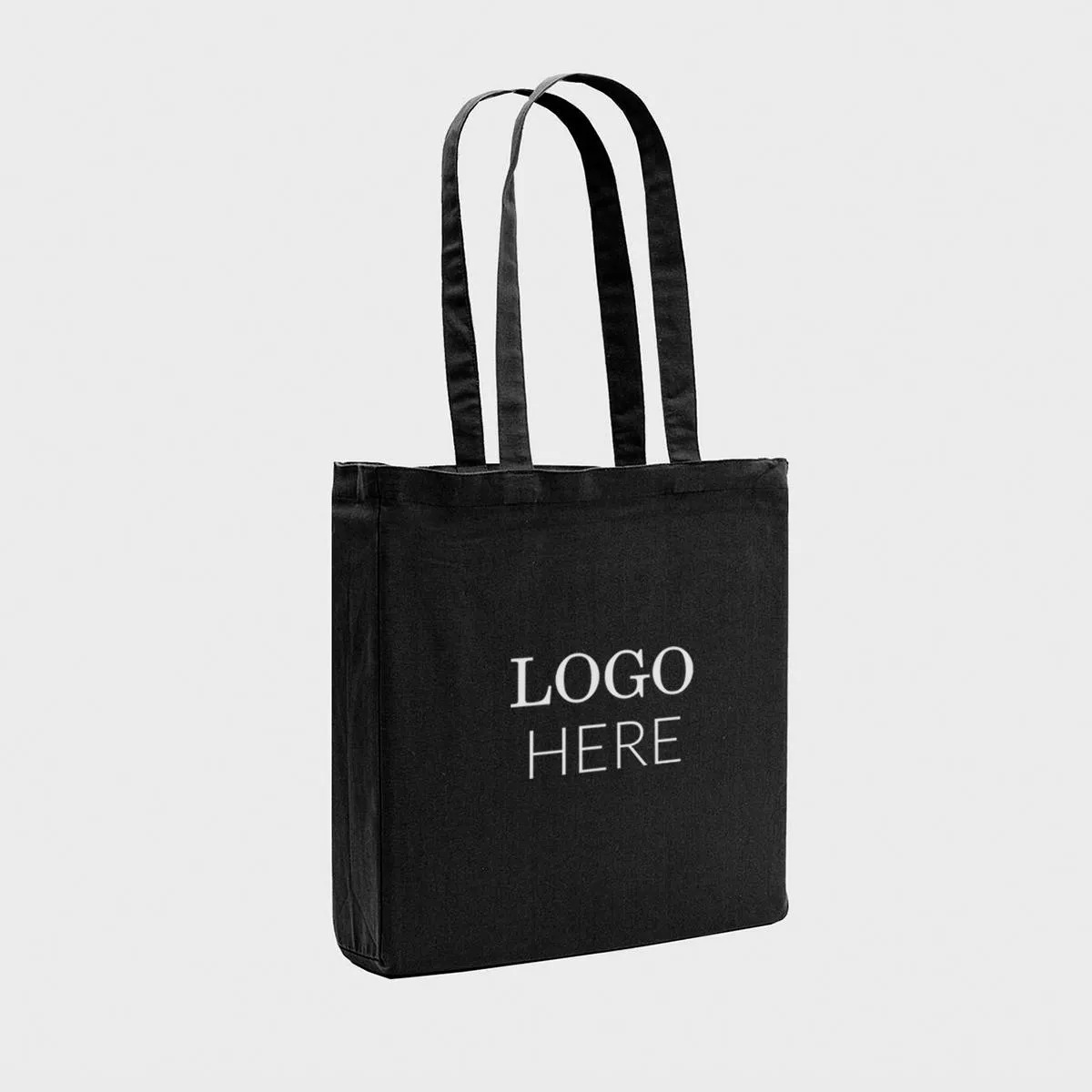 Black 8oz recycled canvas bag with gusset