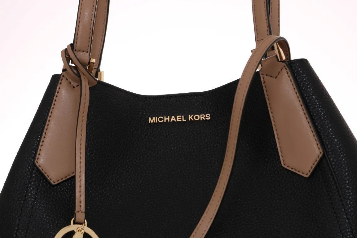 Black KIMBERLY Leather Shoulder Bag