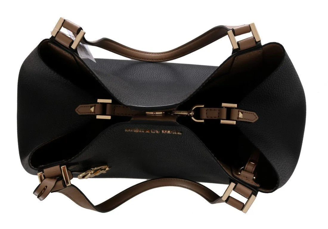 Black KIMBERLY Leather Shoulder Bag