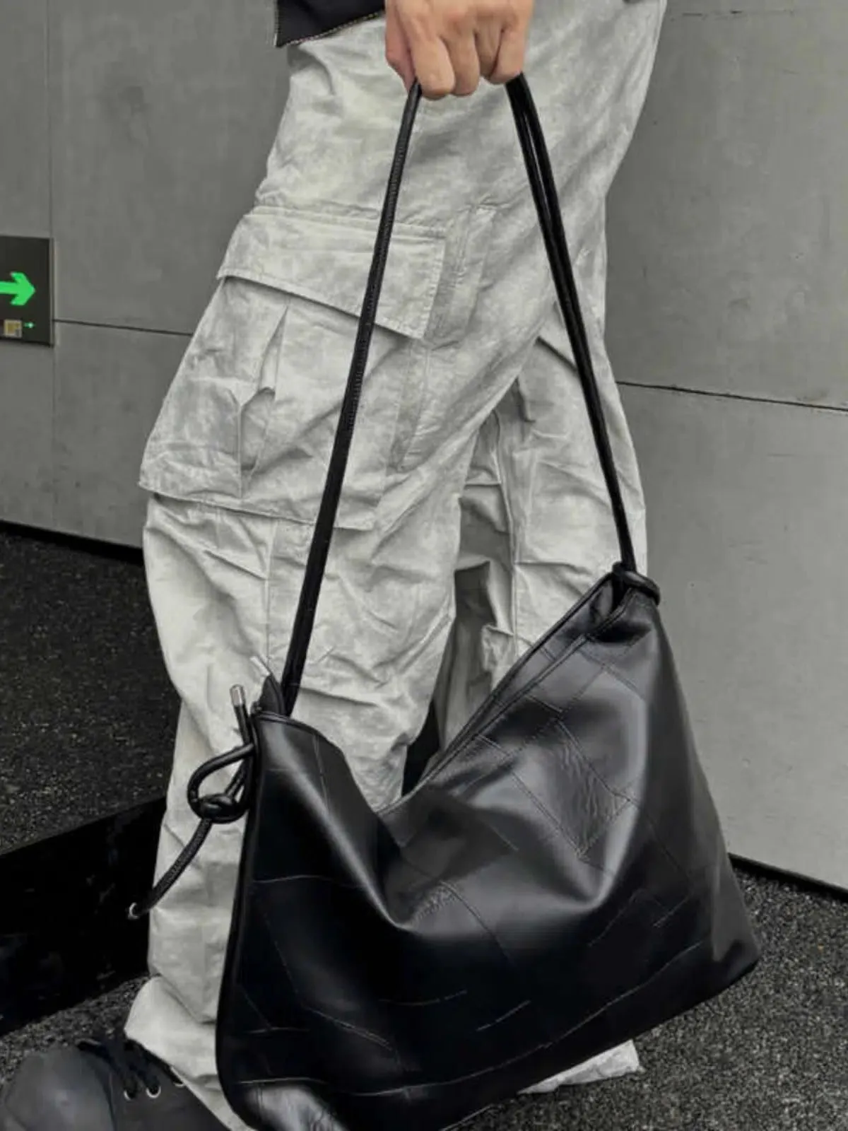 Black Leather Shoulder Bag