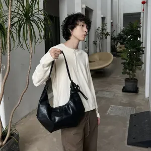 Black Leather Shoulder Bag