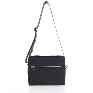 Black Nylon Messenger Bag