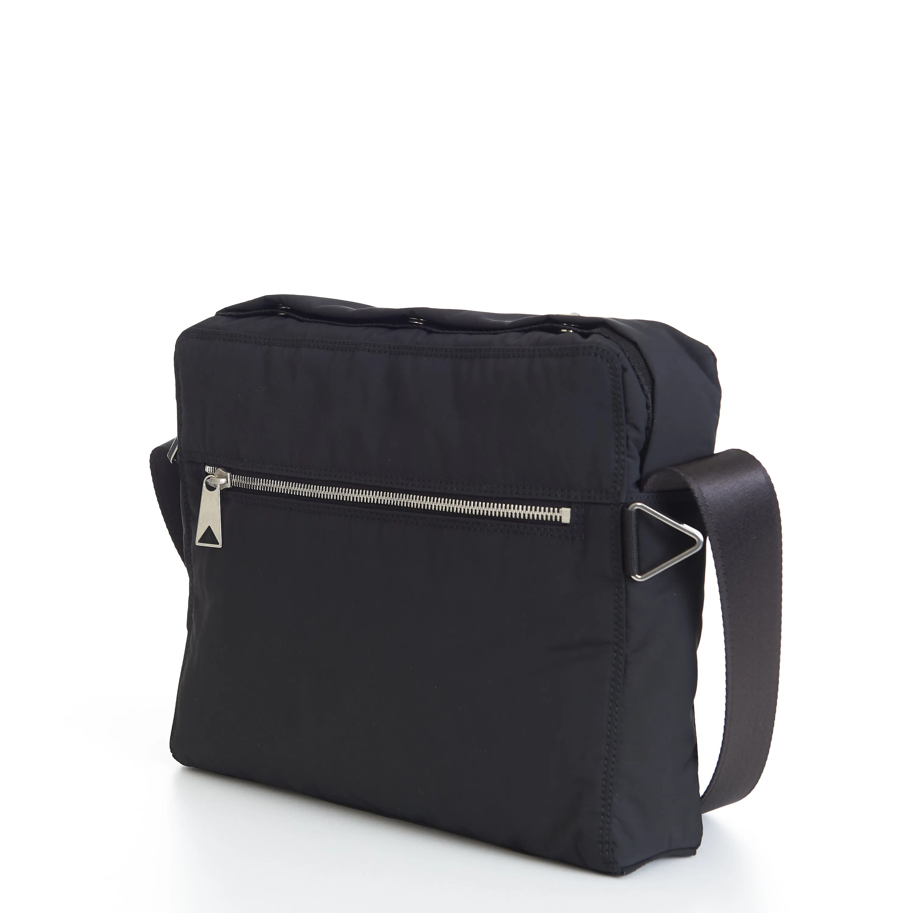 Black Nylon Messenger Bag