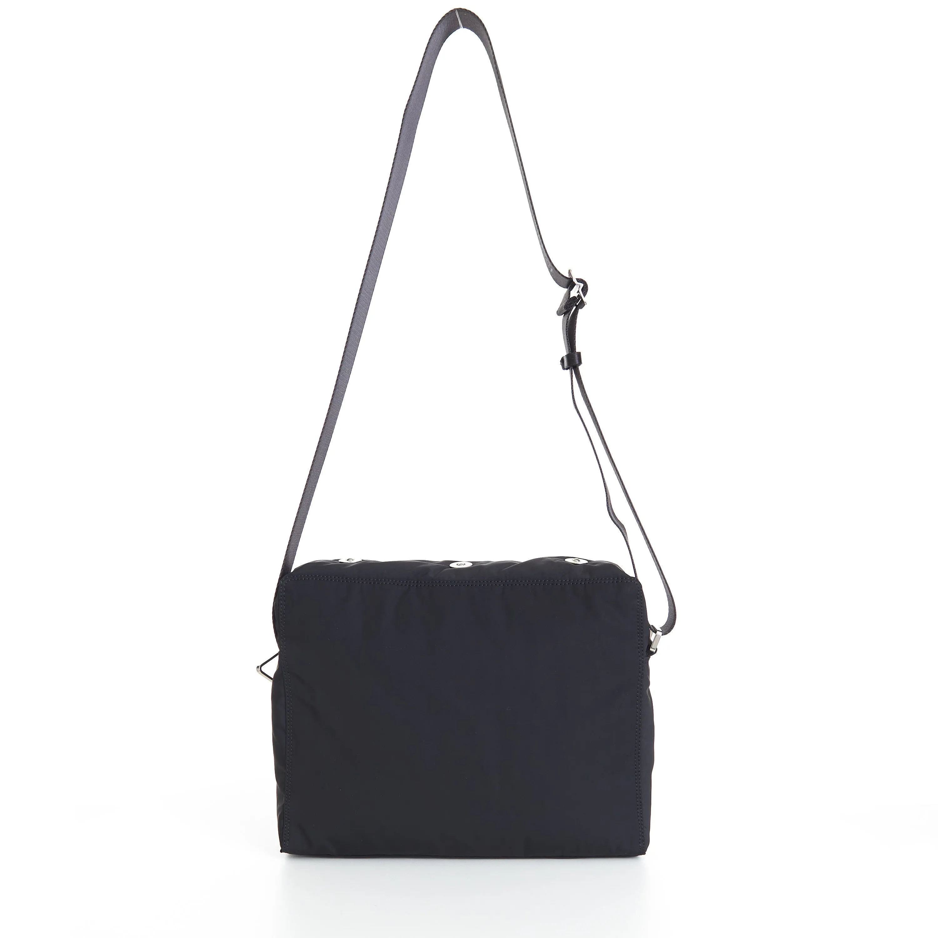 Black Nylon Messenger Bag