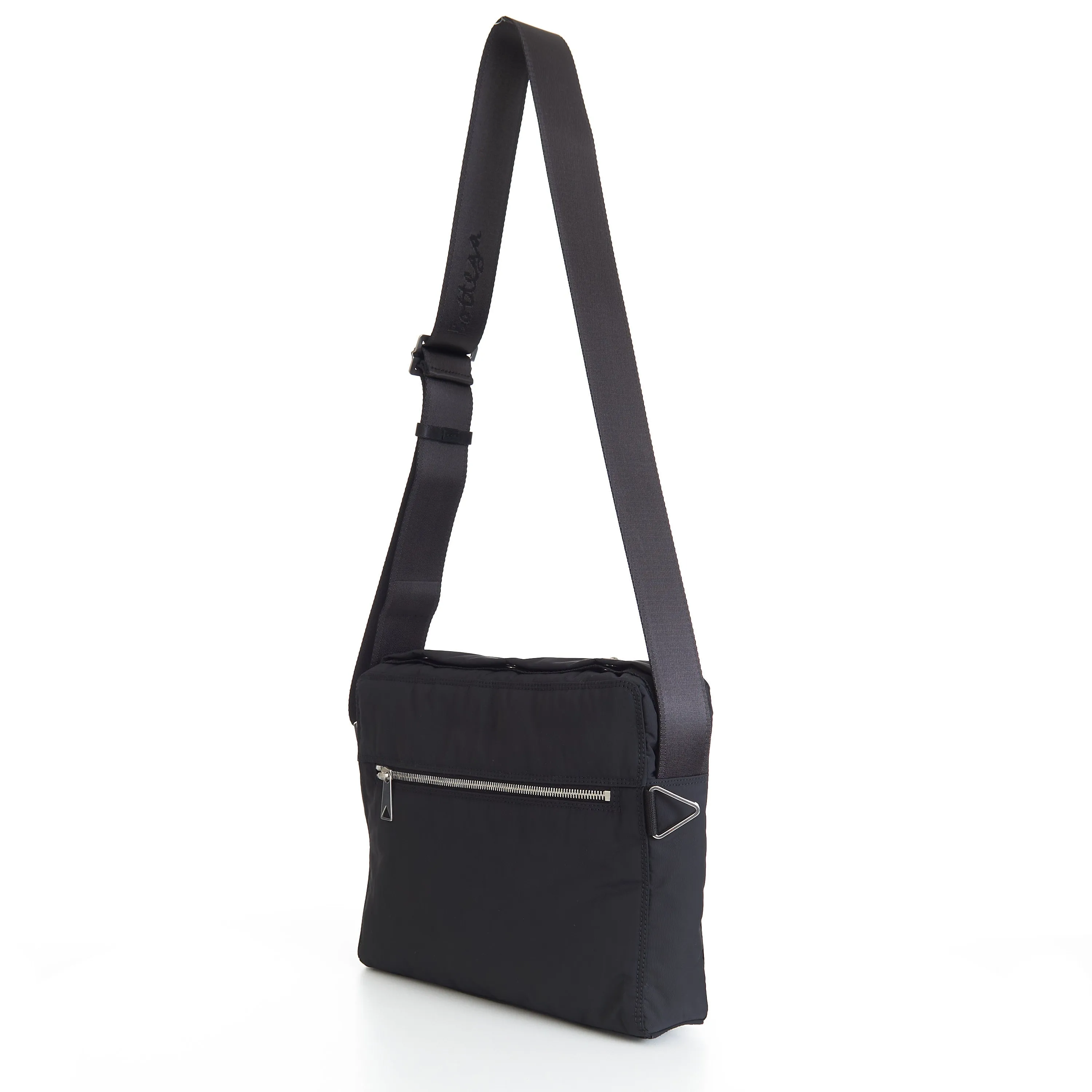 Black Nylon Messenger Bag