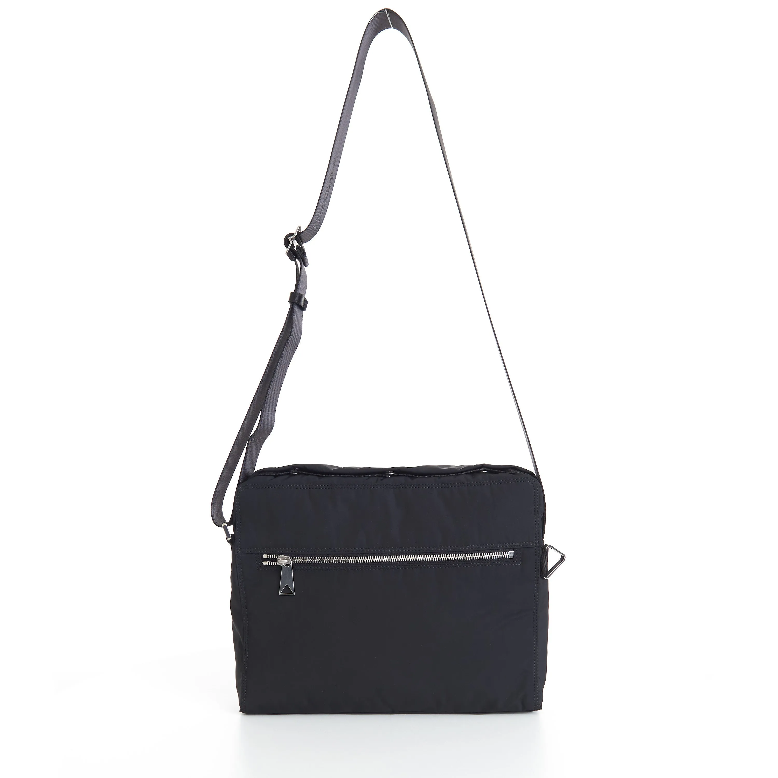 Black Nylon Messenger Bag