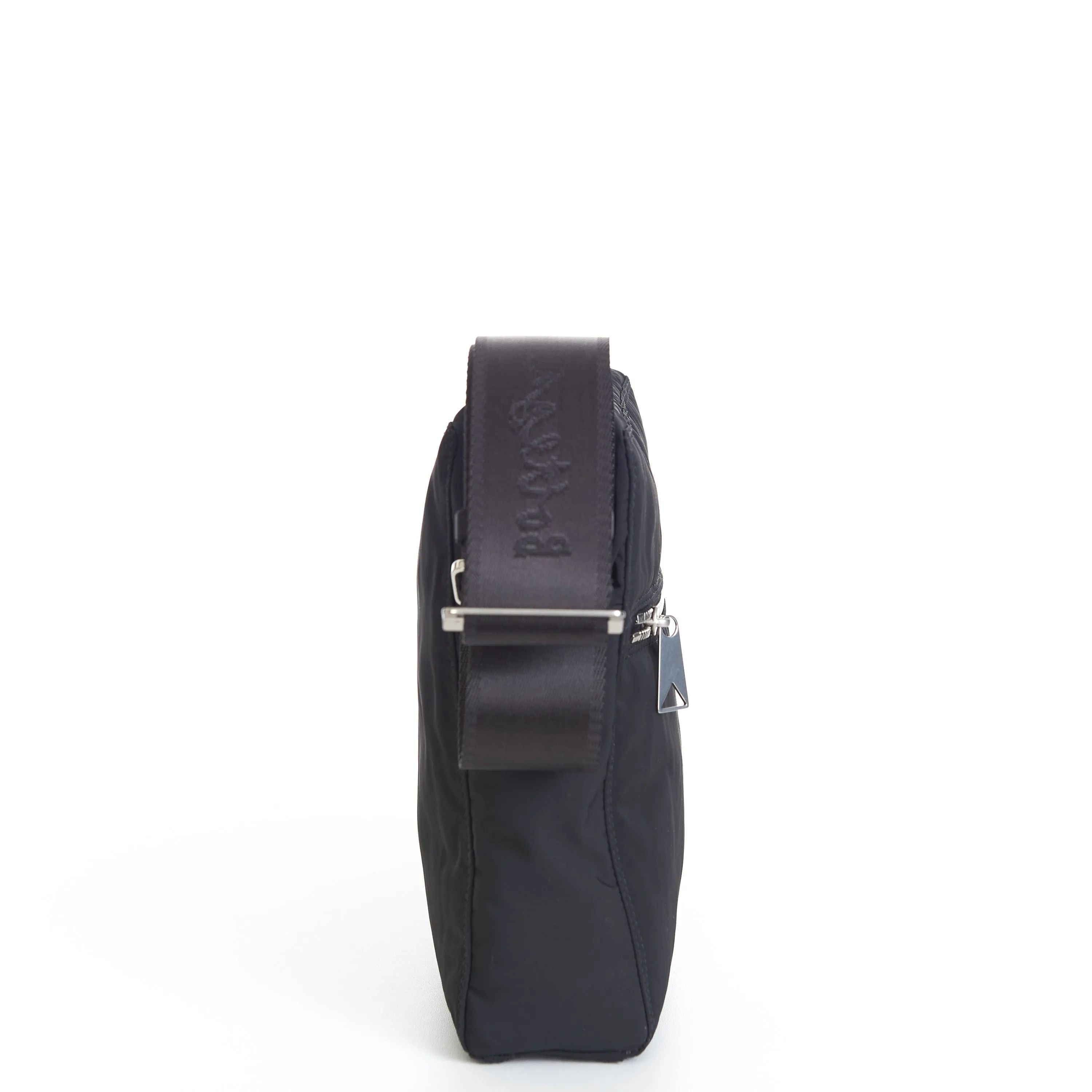 Black Nylon Messenger Bag