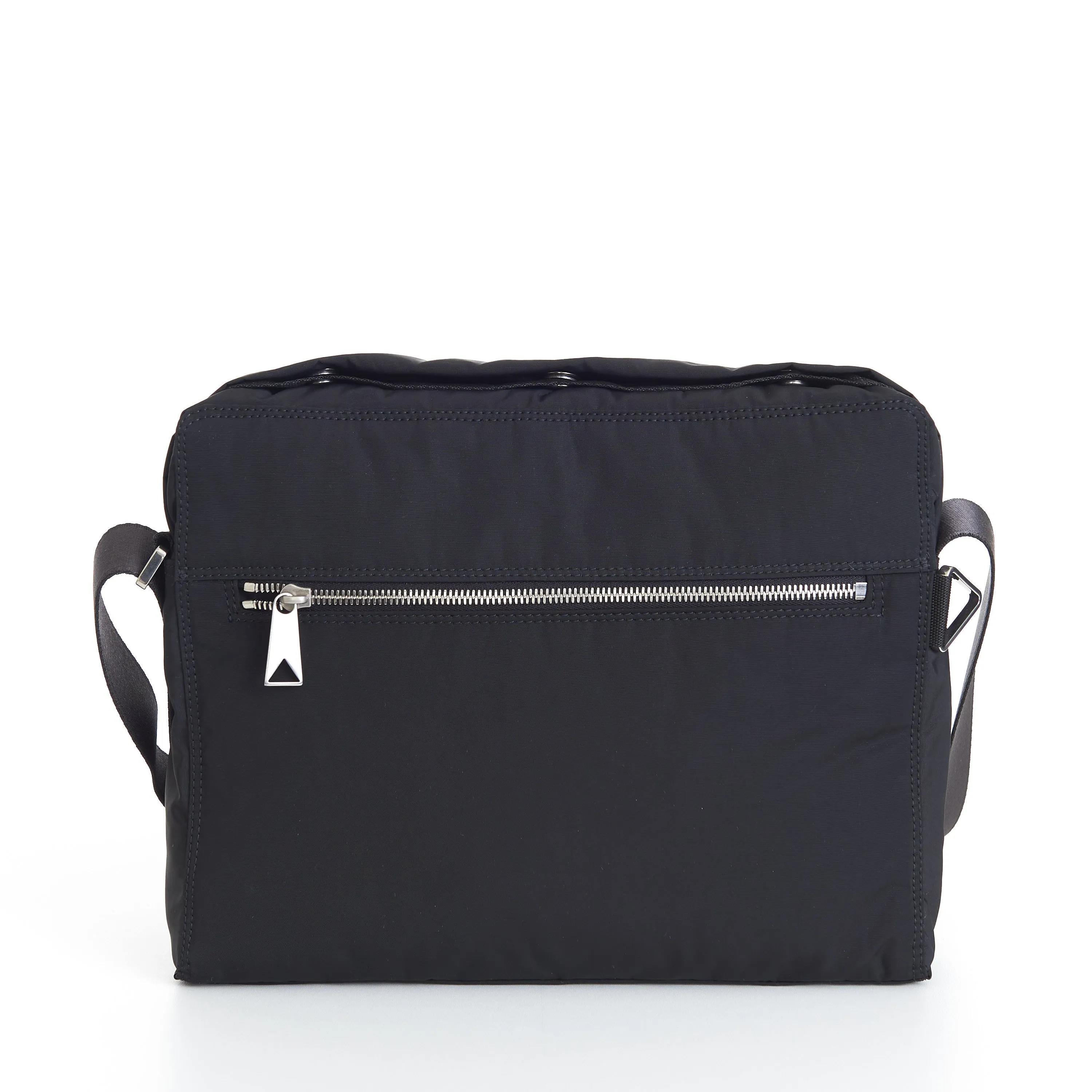 Black Nylon Messenger Bag