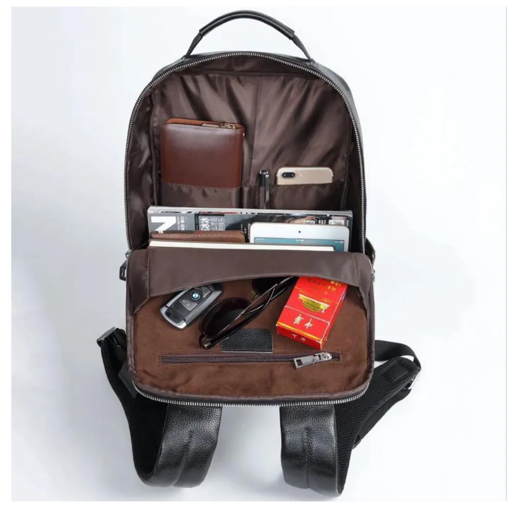 ﻿Black Prodigy Leather Backpack