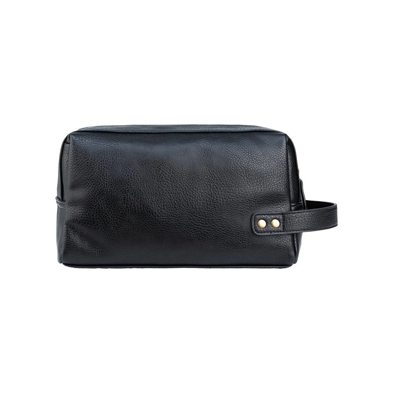 Black Vegan Leather Dopp Kit