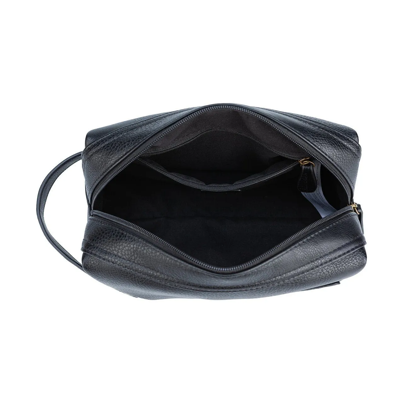 Black Vegan Leather Dopp Kit