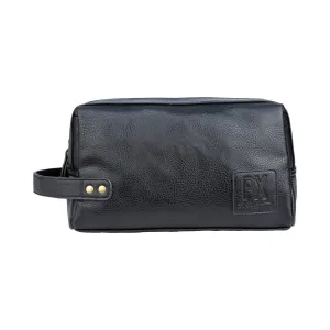 Black Vegan Leather Dopp Kit