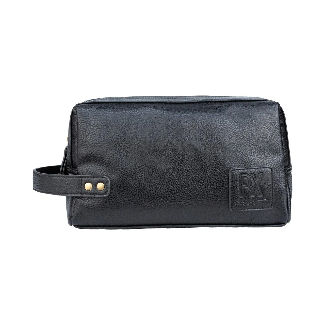 Black Vegan Leather Dopp Kit