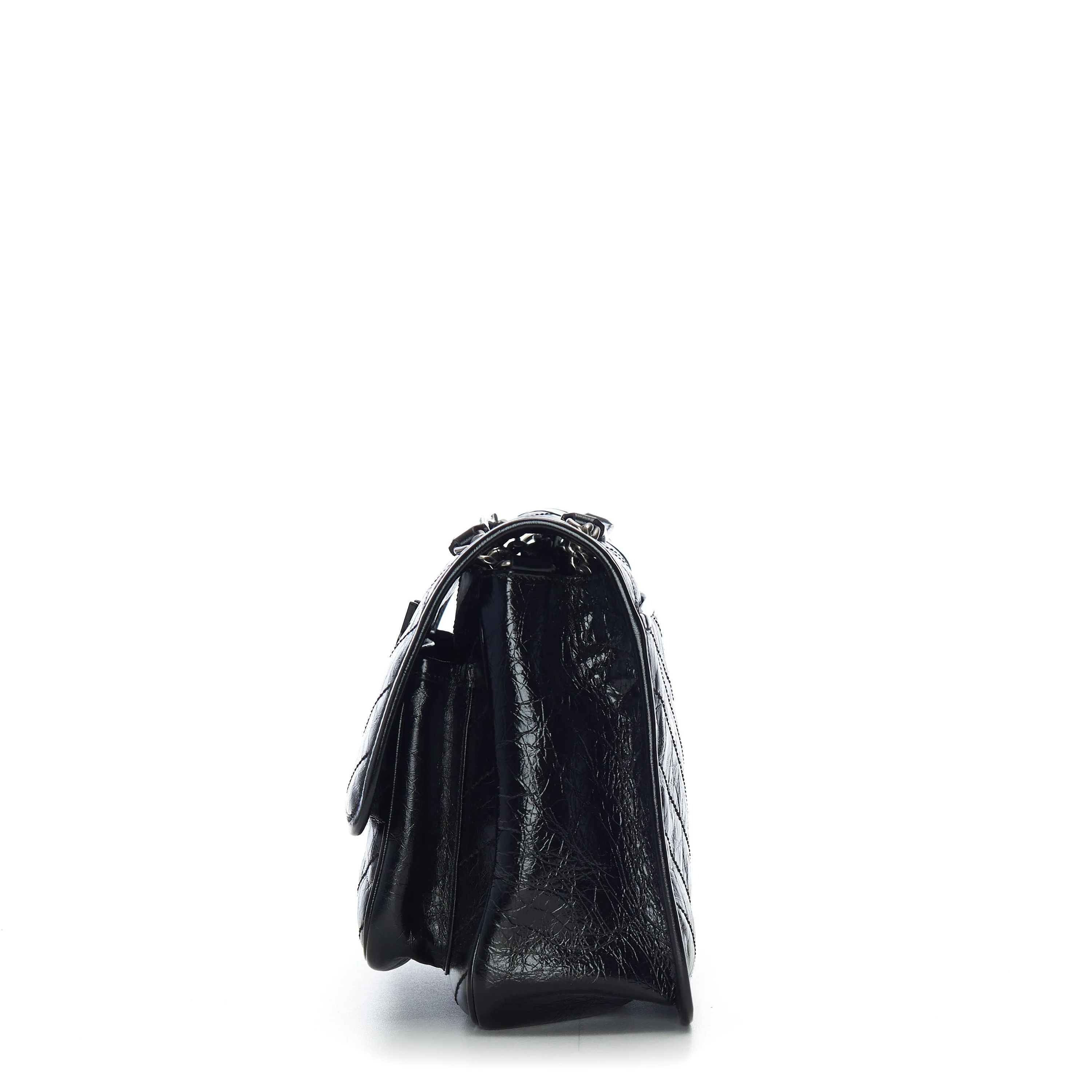 Black Vintage Leather Niki Bag - Medium, Chain Strap, YSL