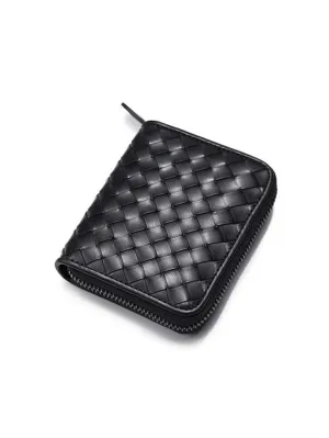 Black Vintage Zipper Wallet - Black- FD ⚡