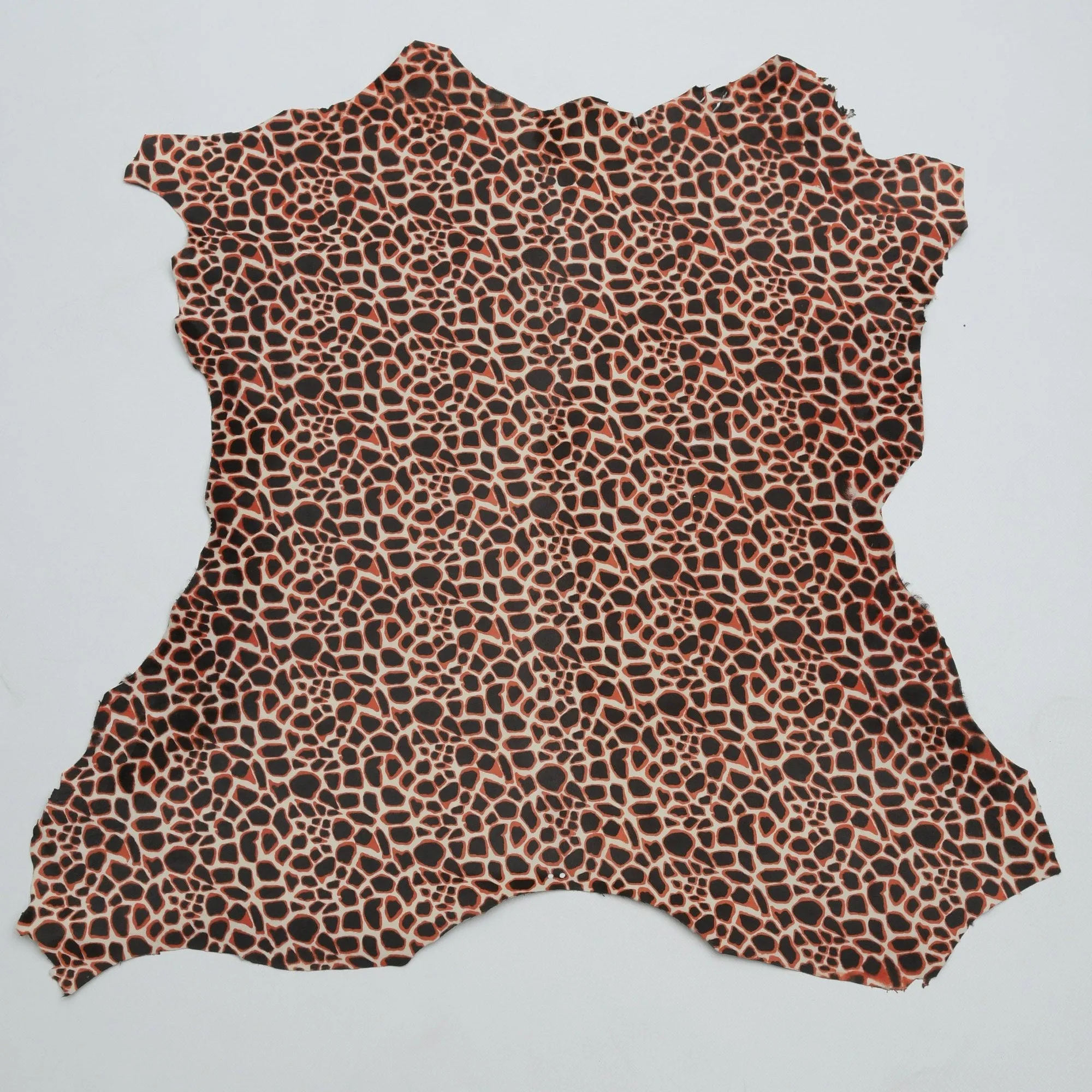 Black&Orange Animal Print Ponyskin