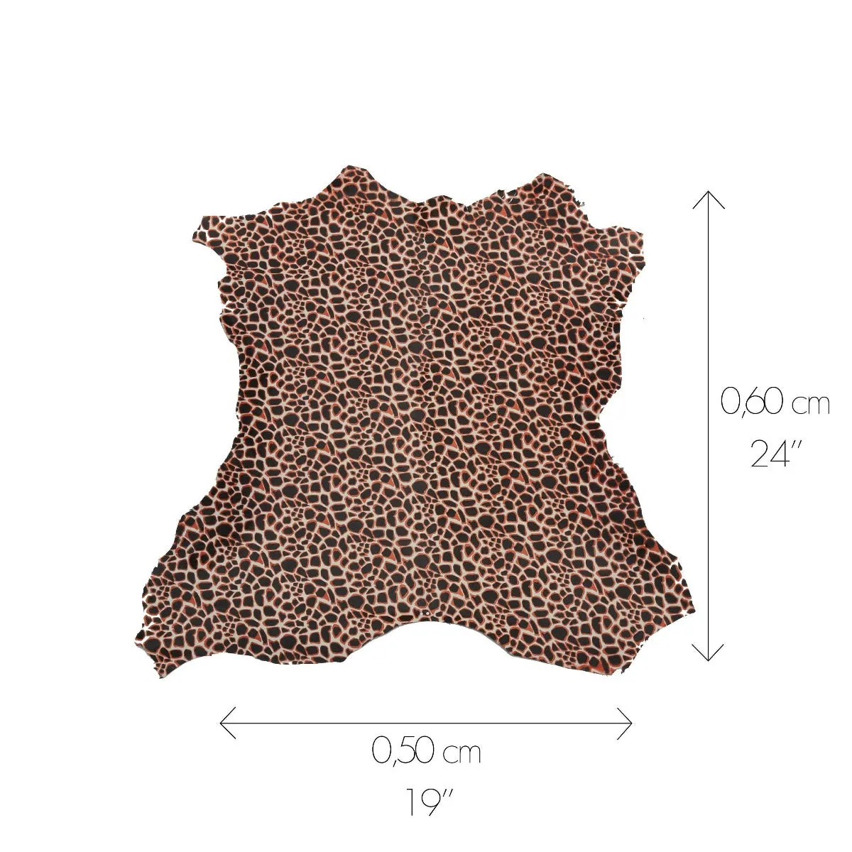 Black&Orange Animal Print Ponyskin