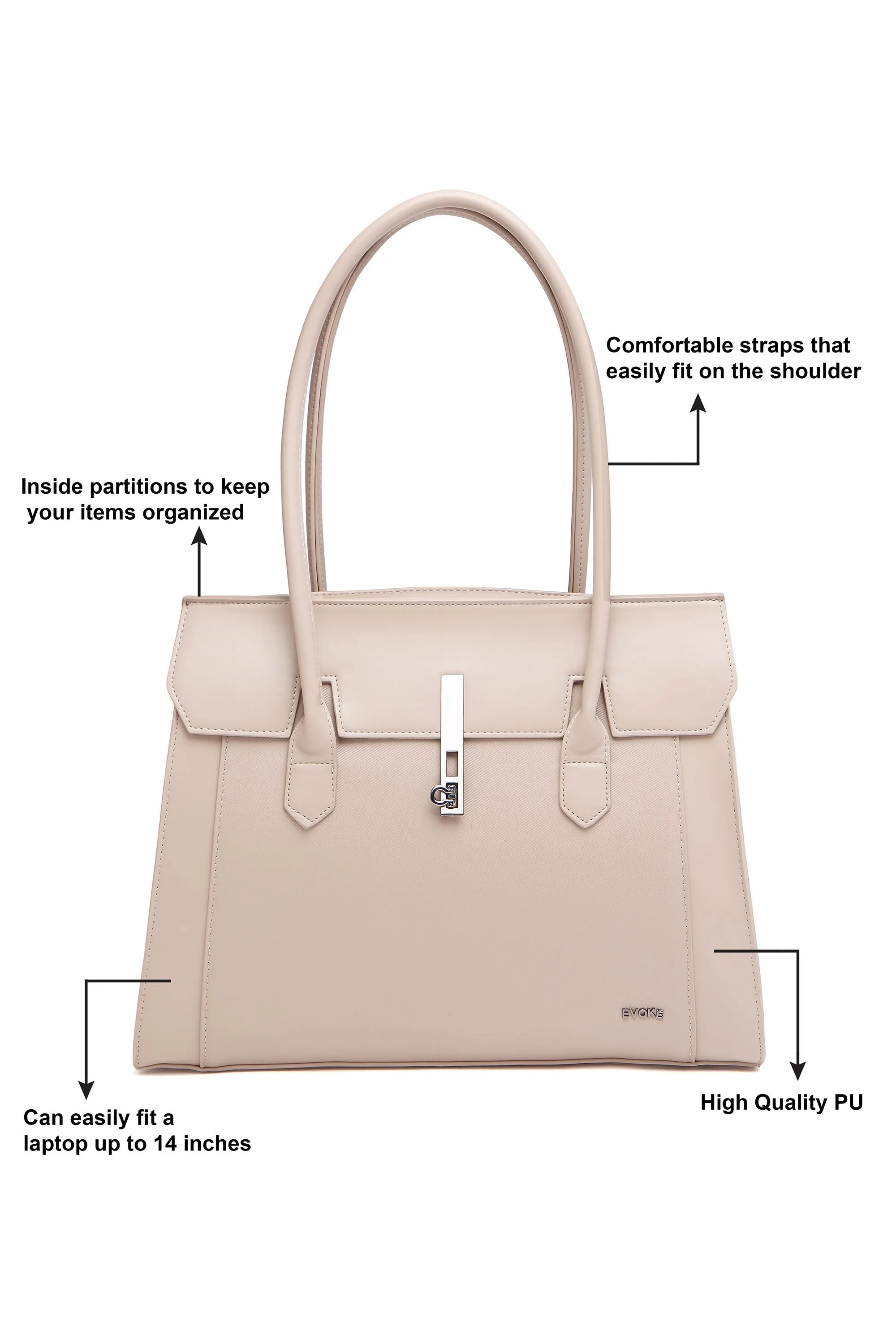 BLOSSOM STRUCTURED TOTE BAG 275 DOVE GRAY