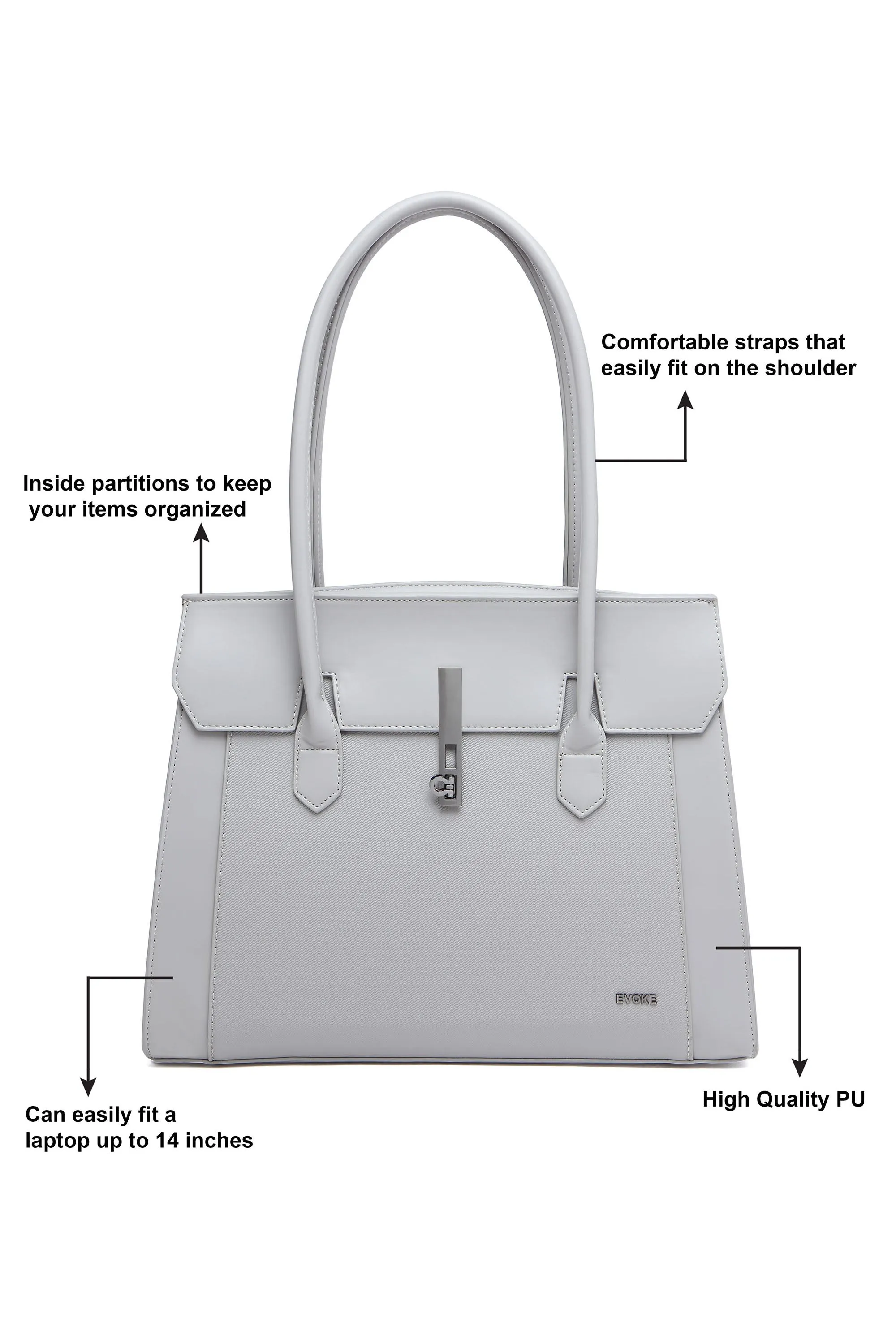 BLOSSOM STRUCTURED TOTE BAG 275 DOVE GRAY